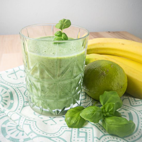 Banana Basil Lime Smoothie