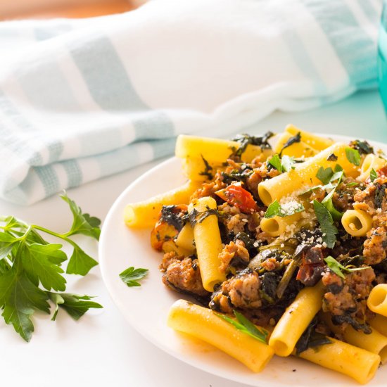 Italian Sausage and Spinach Ziti