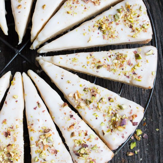 Lemon Pistachio Shortbread Cookies