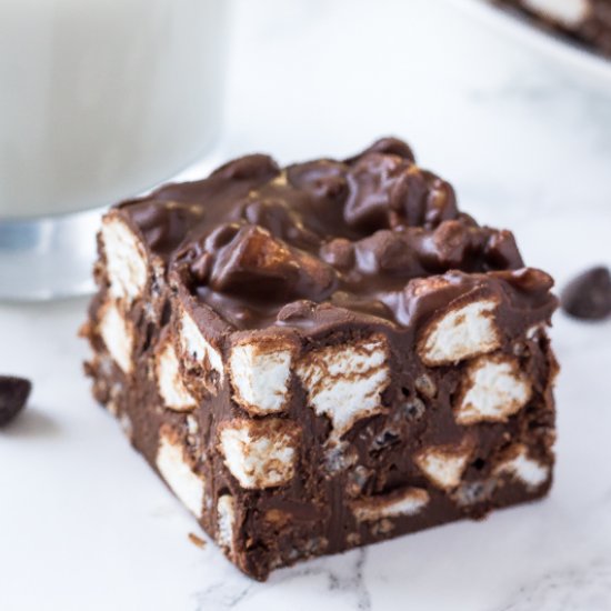 No Bake Rocky Road Bars