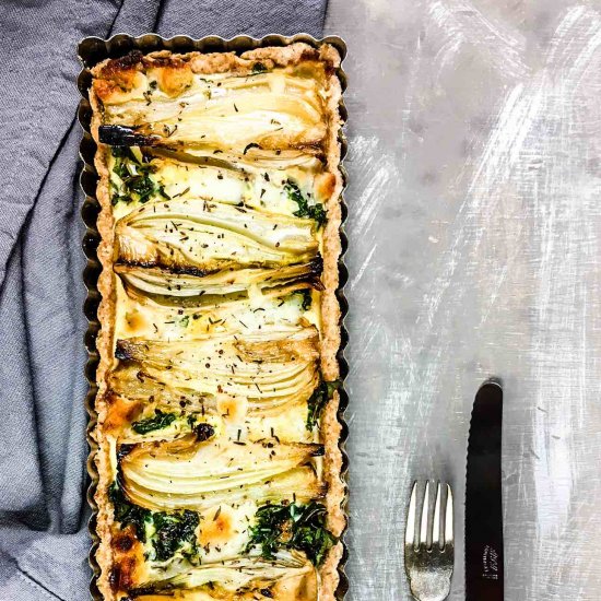 Roasted Fennel & Goat Cheese Tart