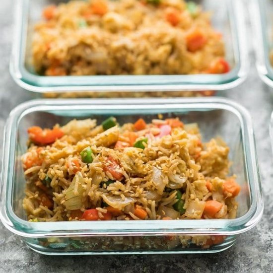 Meal Prep Vegetarian Fried Rice