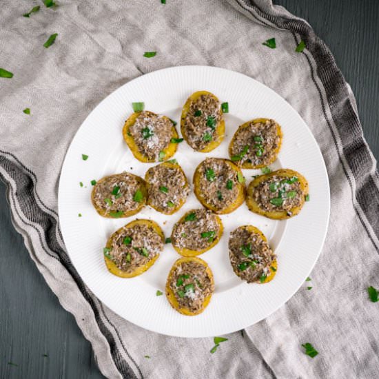 Mushroom Bruschetta Appetizer