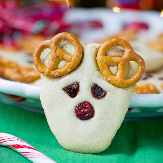 Vegan Rudolph Reindeer Cookies