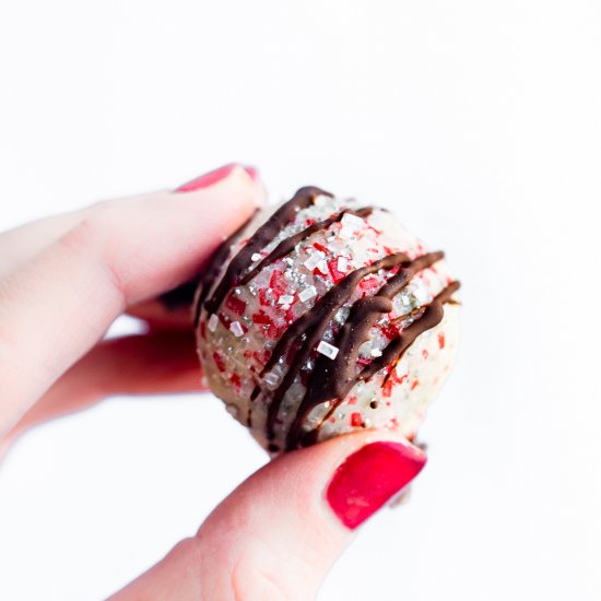 White Chocolate Peppermint Rum Ball