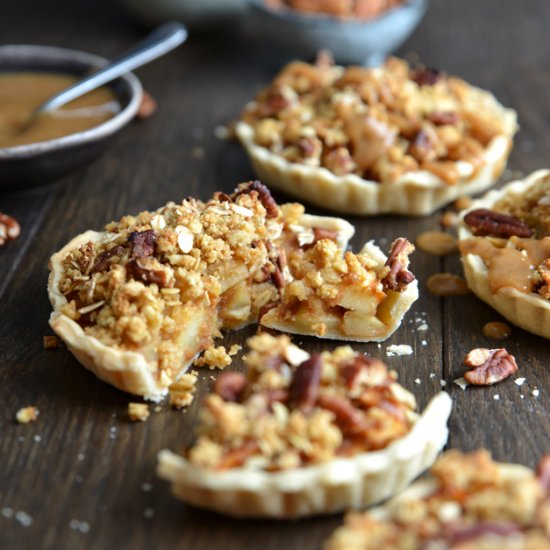 Toffee Apple Crumble Pies