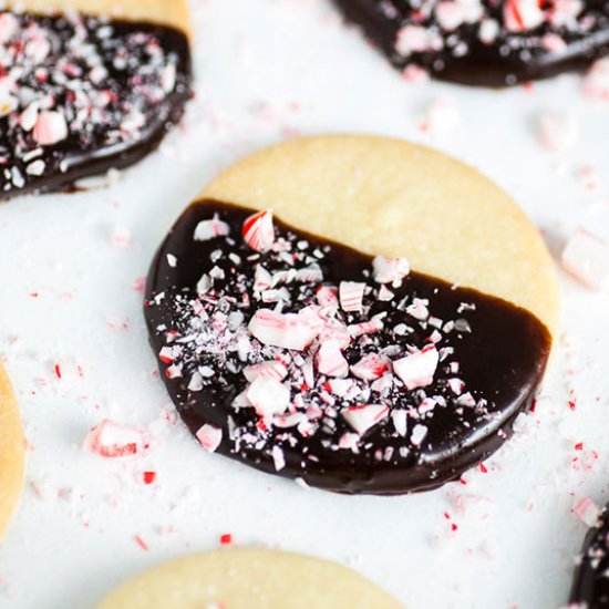 Chocolate Peppermint Shortbread