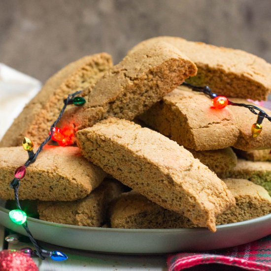 Paleo Gingerbread Biscotti