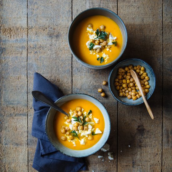 Roasted Sweet Potato & Carrot Soup