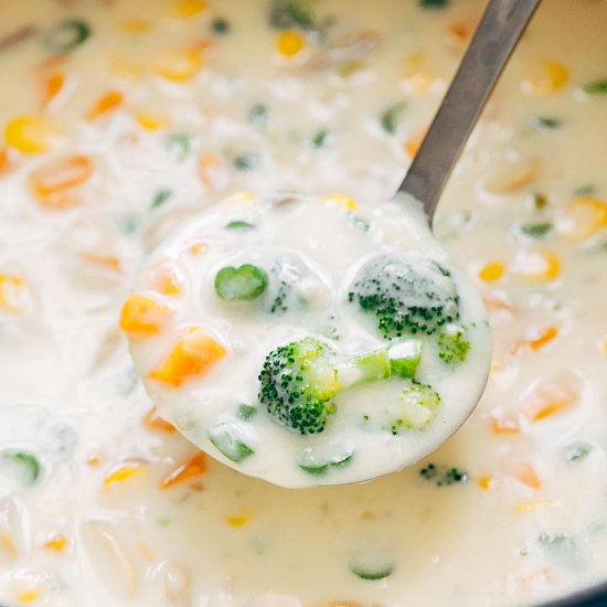 Homemade Creamy Vegetable Soup