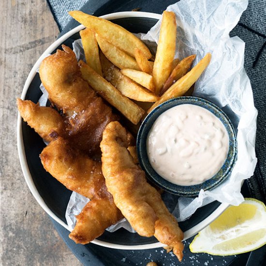 Ginger Beer Battered Fish & Chips