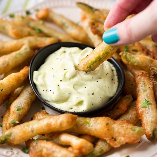 Beer Battered Fried Green Beans