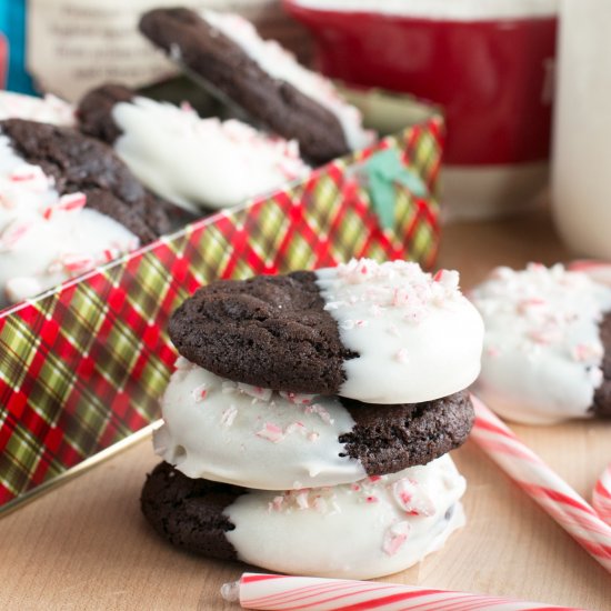 Dark Chocolate Peppermint Cookies