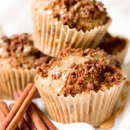 Healthy Cinnamon Streusel Muffins