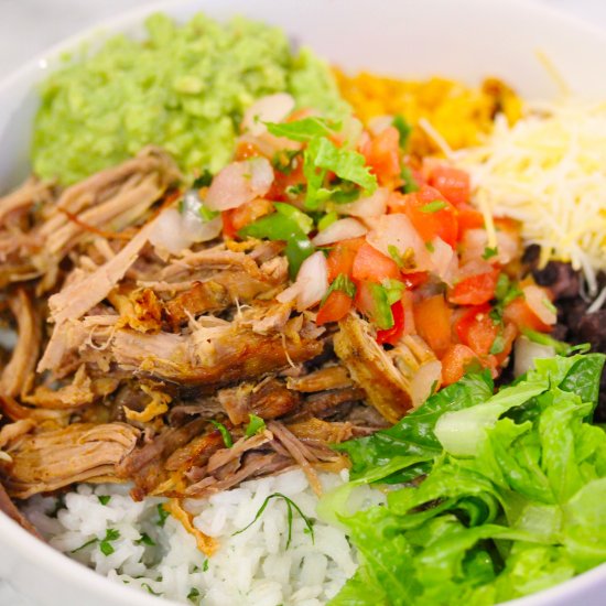 Carnitas Bowl w/ Cilantro Lime Rice