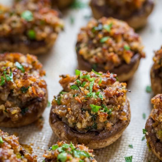 Sausage Stuffed Mushrooms