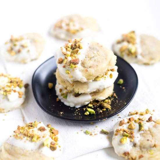 White Chocolate Pistachio Cookies