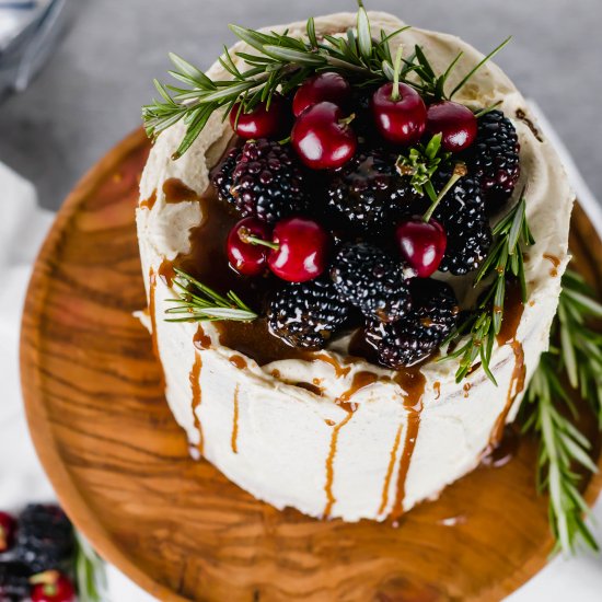 Brown Butter cake with berries