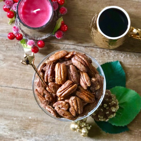 Easy Caramel Coffee Pecans