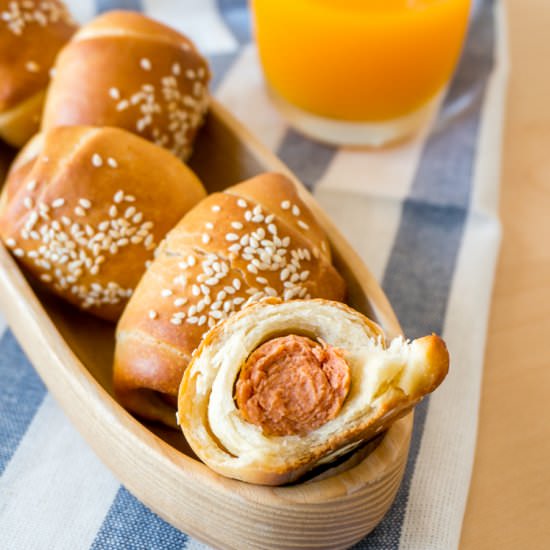 Mini Sausage Bread Rolls