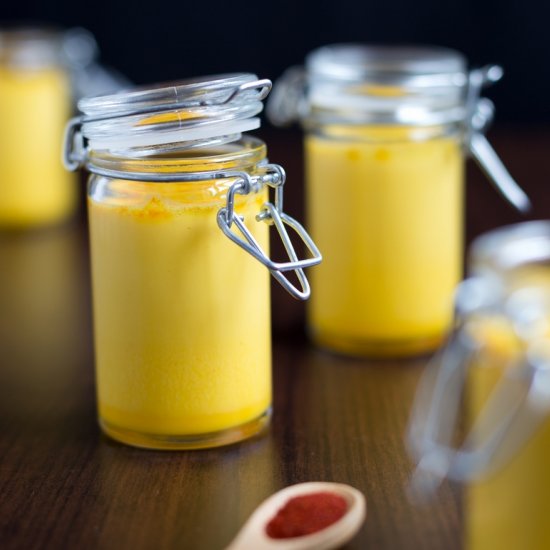 Saffron panna cotta