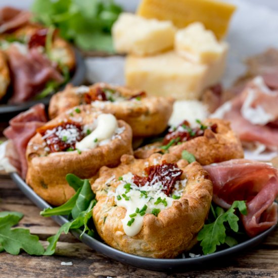 Herby Yorkshire Puddings + Bechamel