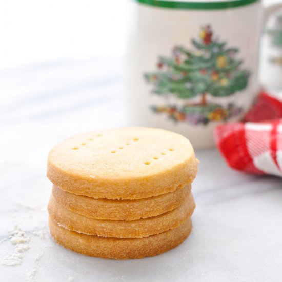 3-Ingredient Shortbread Cookies