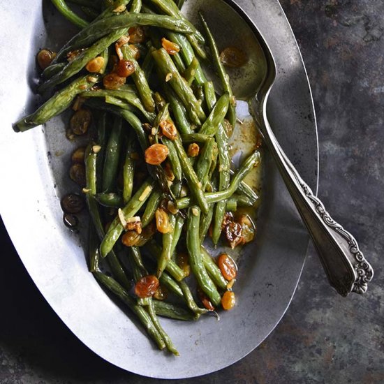 Green Beans with Garlic & Sultanas