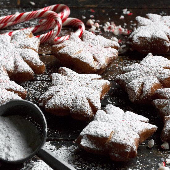 Peppermint Snowflake Beignets