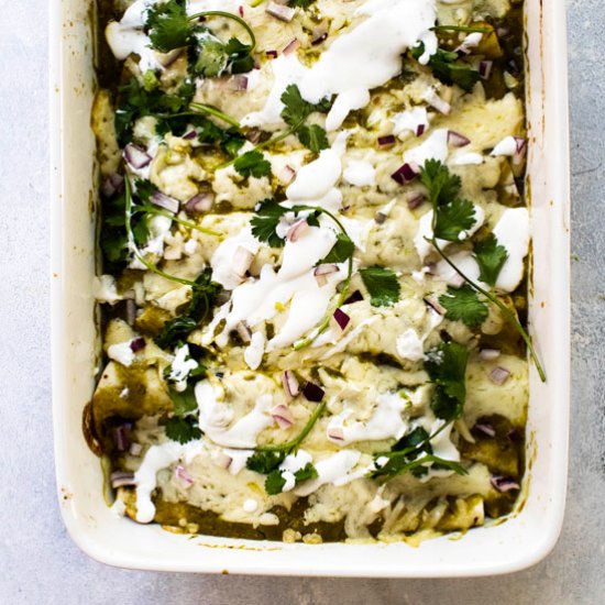 Chicken Enchiladas with Salsa Verde