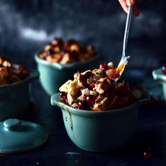 Cranberry Stuffing Festive Pot Pies