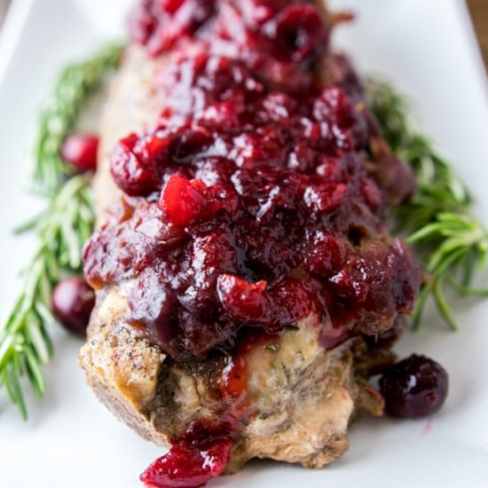 Slow Cooker Cranberry Rosemary Pork