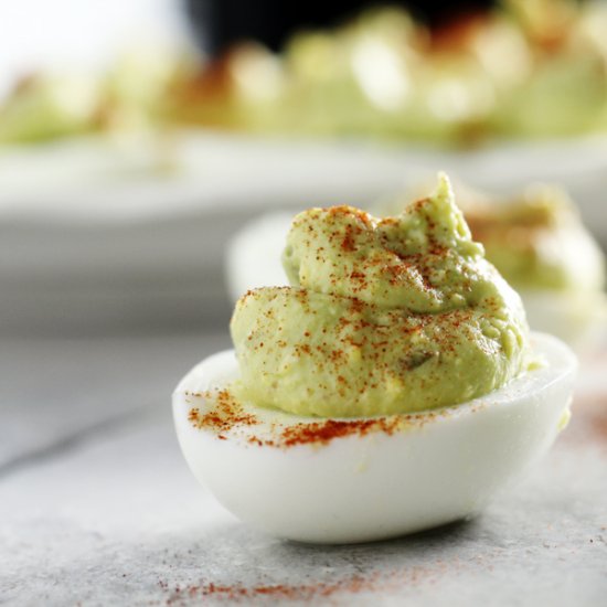 Southern Style Avocado Deviled Eggs