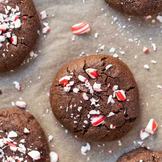 dark chocolate peppermint cookies