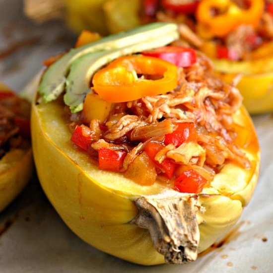 BBQ Chicken Spaghetti Squash