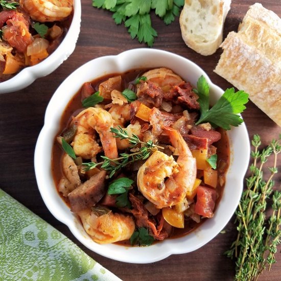 Chicken, Shrimp & Sausage Stew