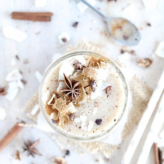 Iced Chai Spiced Eggnog Latte