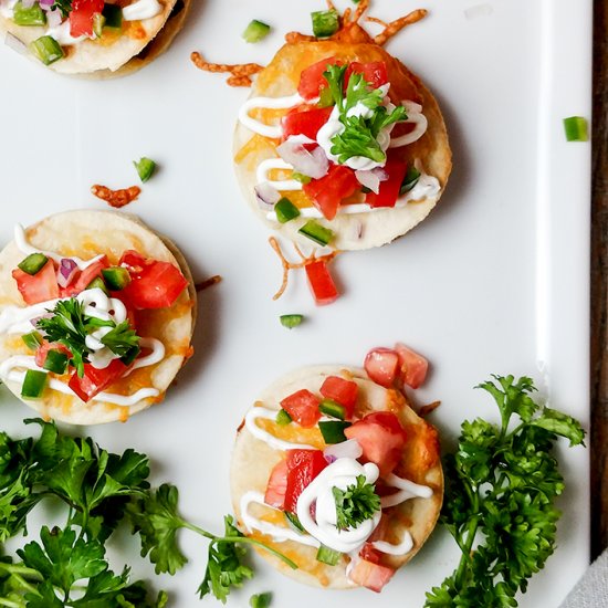 Bite Size Chicken Tacos Appetizers