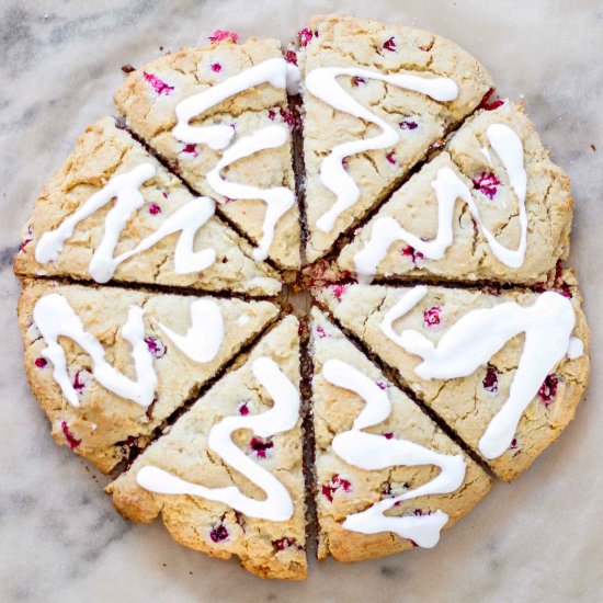 Lemon Cranberry Gluten Free Scones