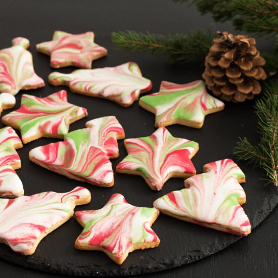 Marbled Icing Sugar Cookies