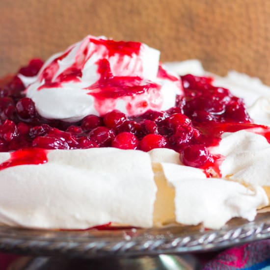 Cranberry Pavlova