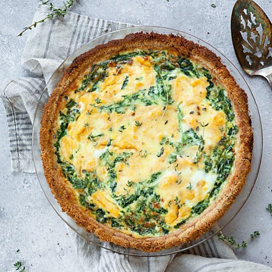 Sweet Potato and Spinach Quiche