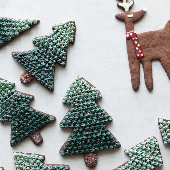 Gingerbread Ombre Cookies