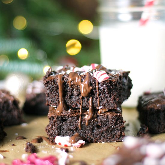 Fudgy Peppermint Mocha Brownies