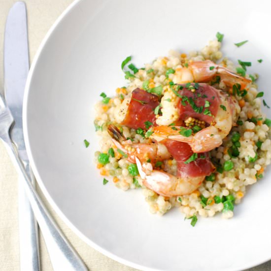 Prosciutto Shrimp & Pearl Couscous