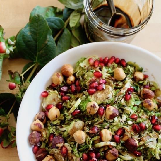 Pomegranate-Hazel Brussels Sprouts