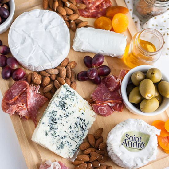 French Holiday Cheese Board