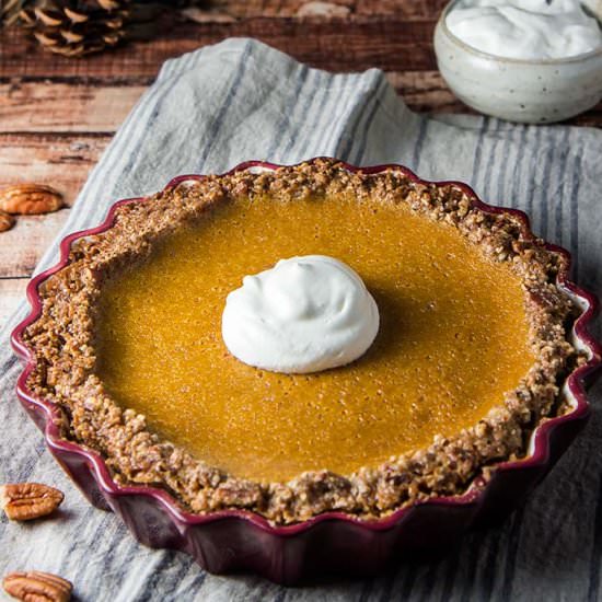 Butternut Pie with Pecan Crust