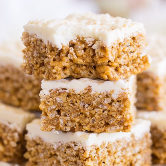 Gingerbread Rice Krispie Treats