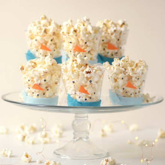 Snowman Popcorn Cups